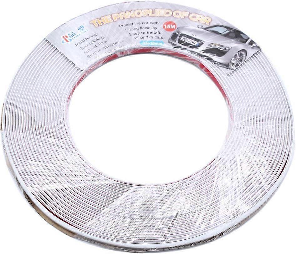Chrome Trim 10 mm x 12.5 m Flexible Self-Adhesive Universal Plastic Styling Strips