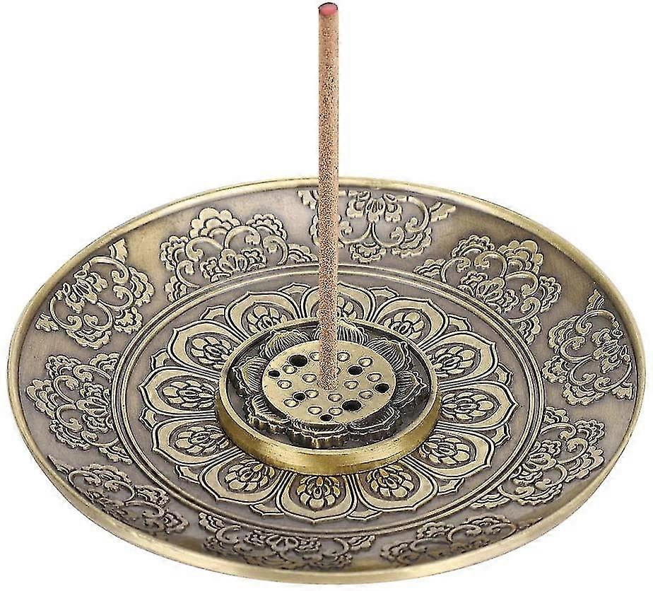 Retro Flower Statue Stick Incense Burner Ash Catcher With 9 Holes