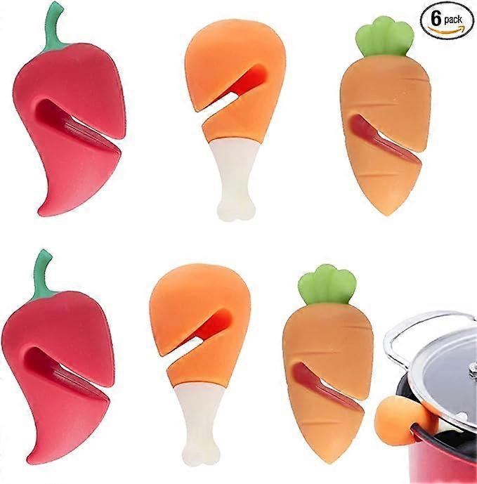 6Pcs Spill-proof Lid Lifter for Soup Pot Kitchen Tools Lid Stand