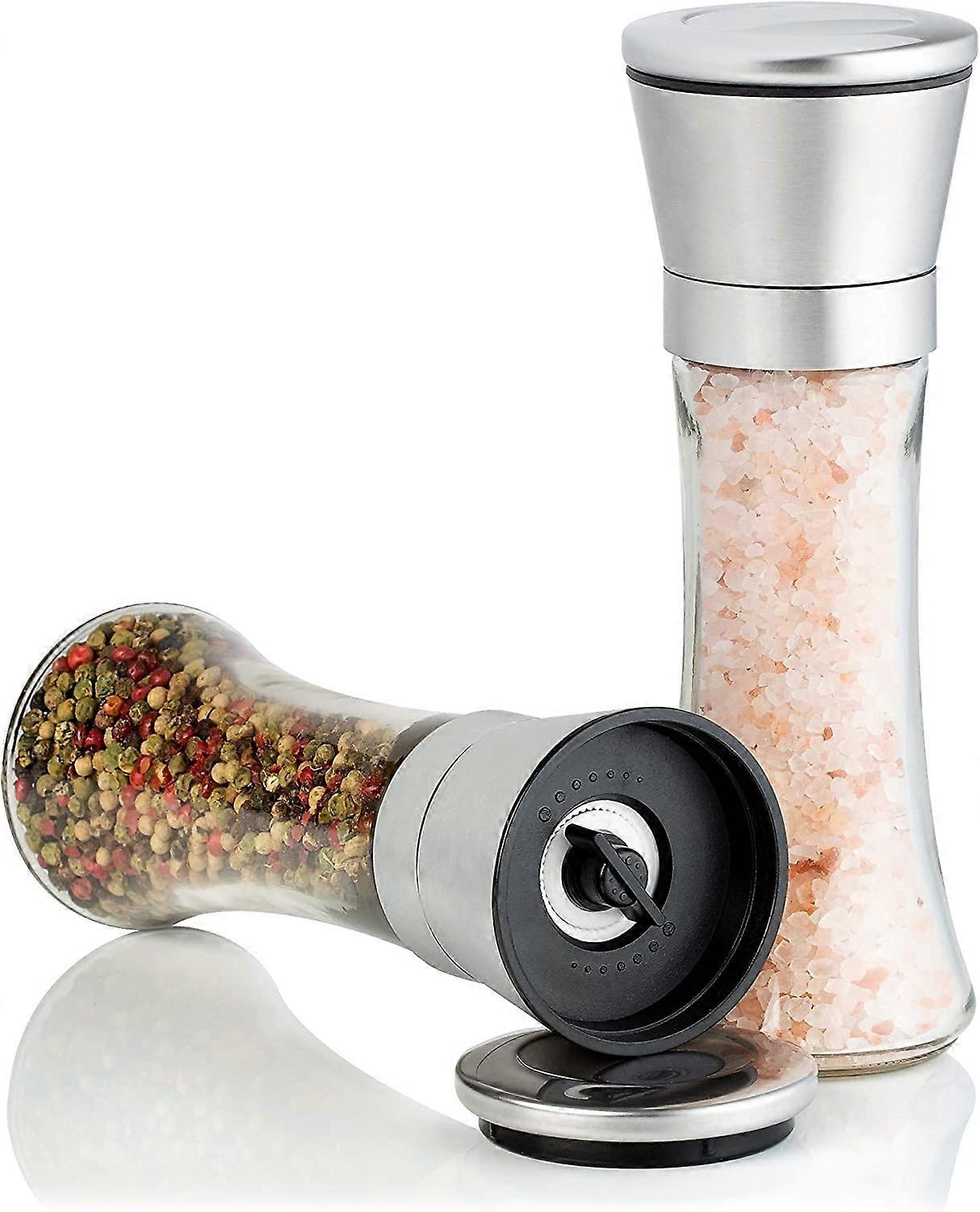 2pcs spice grinders with adjustable ceramic grinder[No spice content]