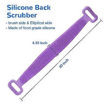 Silicone shower brush, exfoliating and lengthening silicone body back scrubber, easy to clean