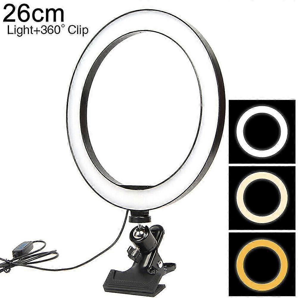 Video Conference Lighting Kit - Clip Dimmable Led Ring Light For Computer/laptop Monitors - Enhance Your Remote Working, Zoom Calls,And Live Streaming