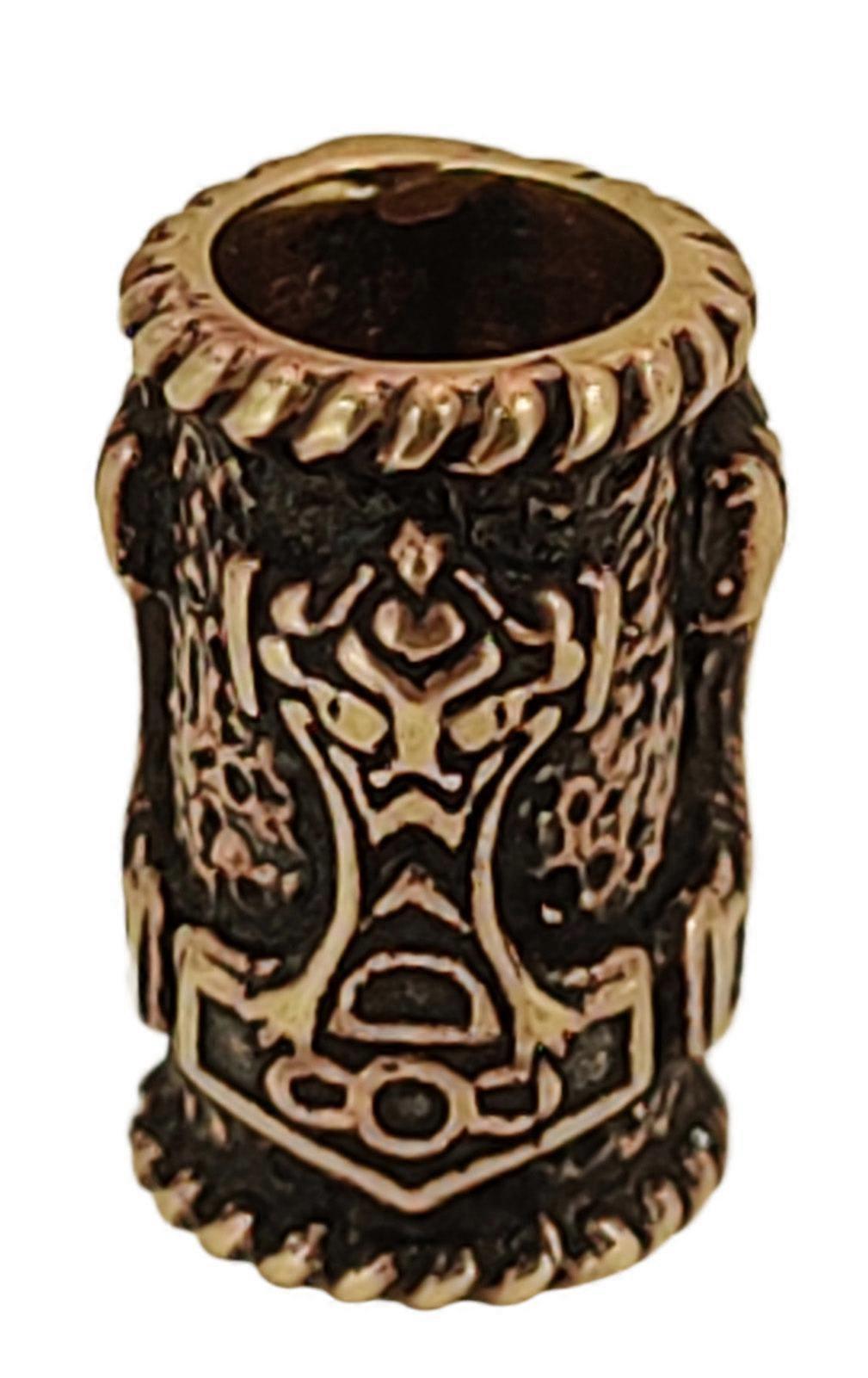 Beard Bead Thor's Hammer 5 mm - Bronze