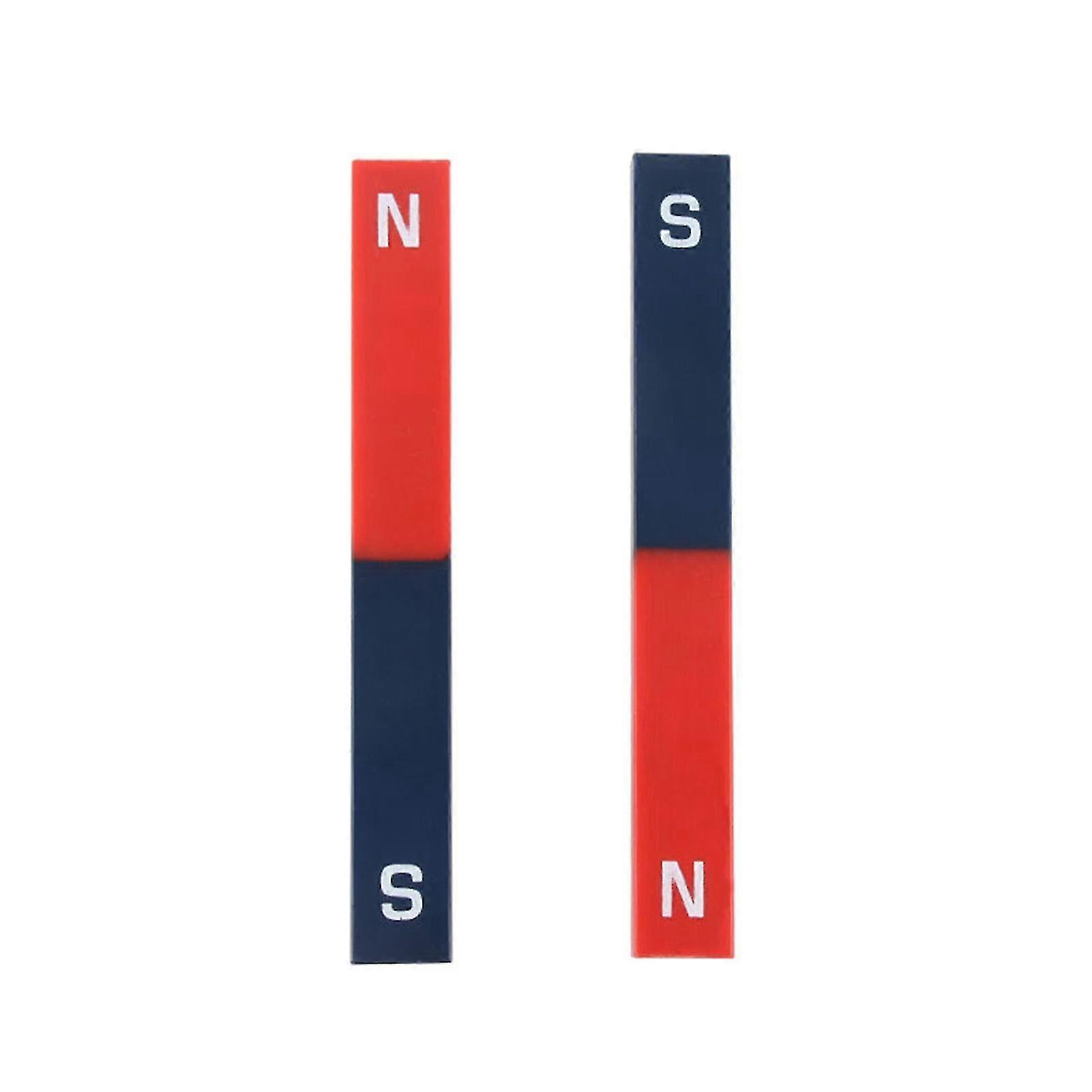 2pcs 36/70/110/180mm Bar Magnet Ns Red Blue Magnetic Field Physical Experiment