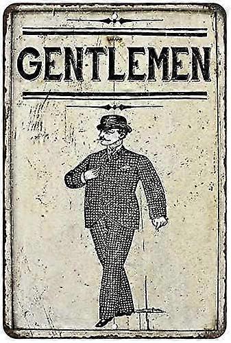 Cavalheiros Banheiro Sinal Vintage Look Chique 8x12 polegadas OU 12x16 polegadas High Gloss Metal Mode 3019