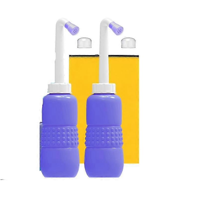 2 Pieces Personal Pocket Bidets - Portable Bidet Sprayer - Handheld Bidet for Travel - Easy to Use with Travel Bag, 450ml Capacity and Angled Sprayer