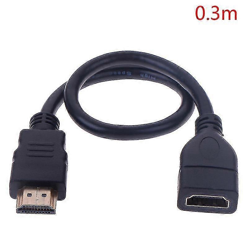 1pc 15cm/30cm hdmi macho para fêmea cabo de extensão hdmi protetor extensor cabo