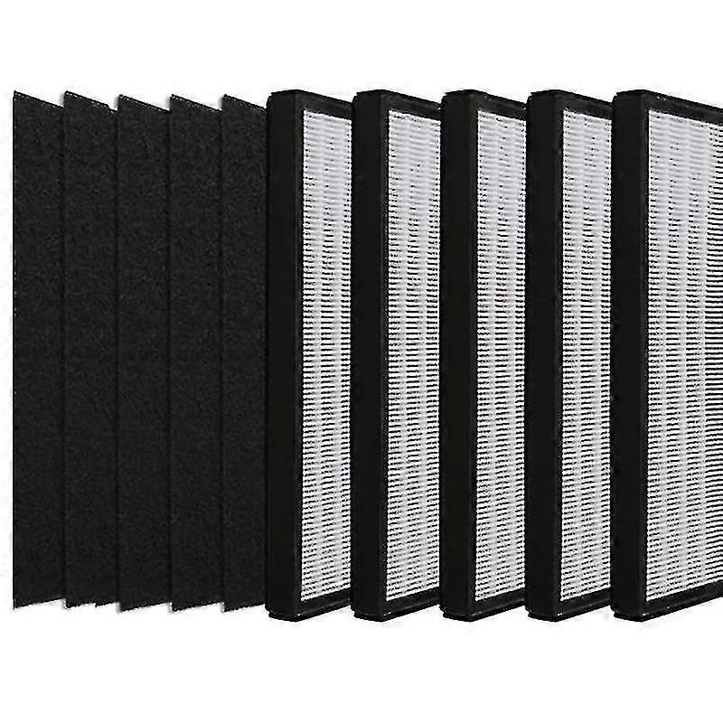 5 Pack Flt5000/5111 Filter C Compatible For Germ Guardian Ac5000, Ac5300b Series Air Purifier, With 5 Carbon Filters