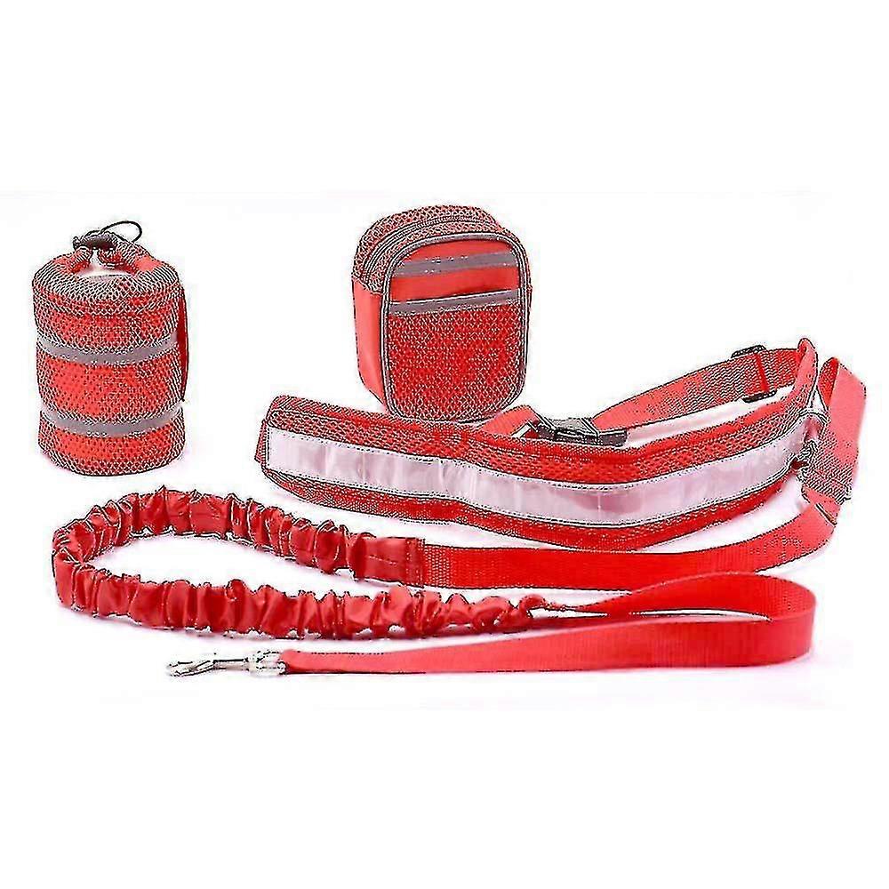 Outdoor Running Pet Traction Set(Red)