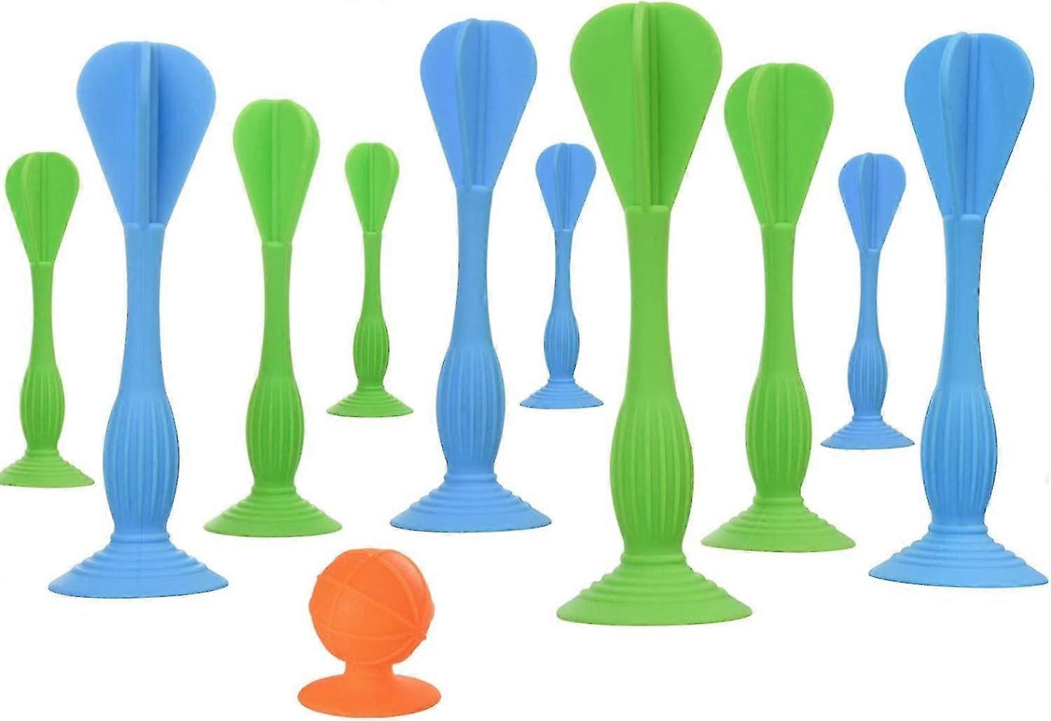 11 Pieces Suction Cup Silicone Darts Rotating Single Head Darts Expansion Pack Throwing Darts Game Suitable For Parent-child Interaction Competition G