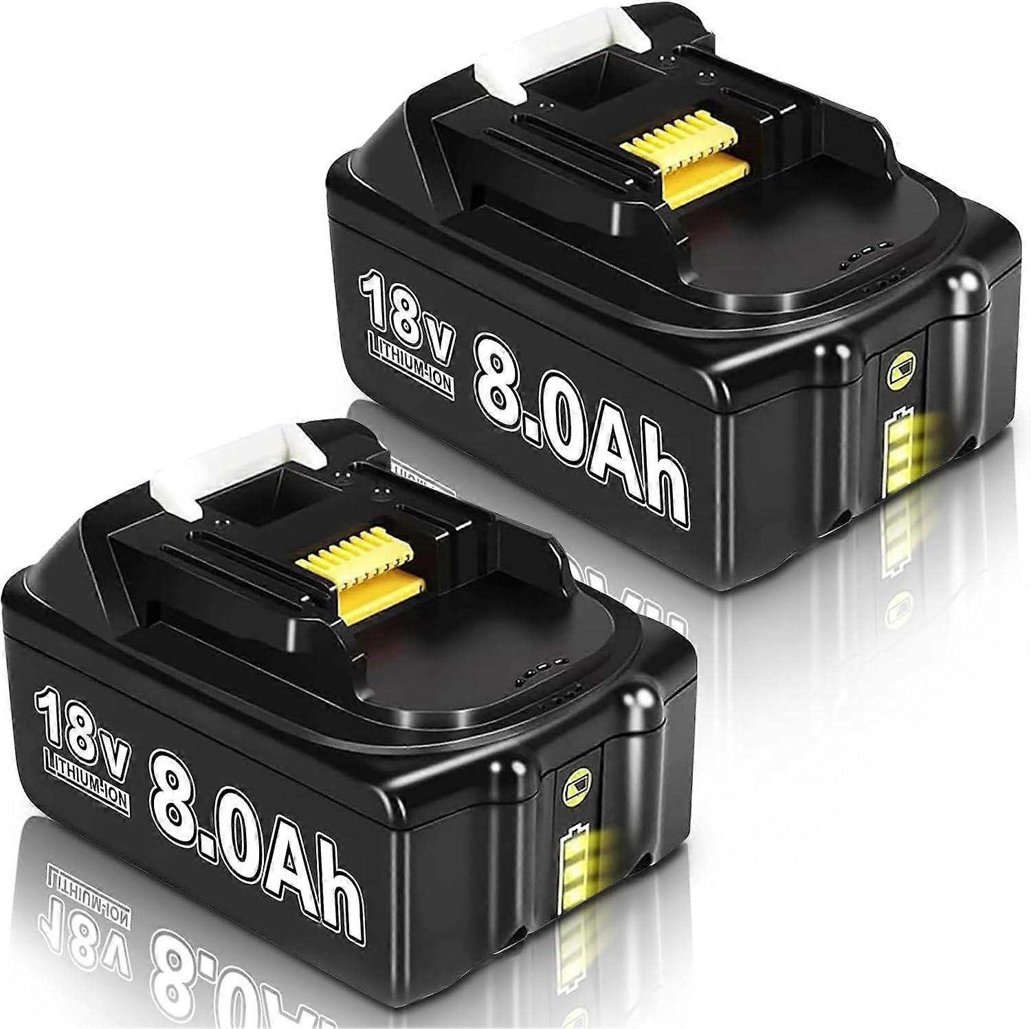 Compatible 2Pack 8000mAh BL1860B Battery Replacement for Makita 18V Batteries Compatible with Makita Battery Batteries for Makita BL1860B BL1840B BL18