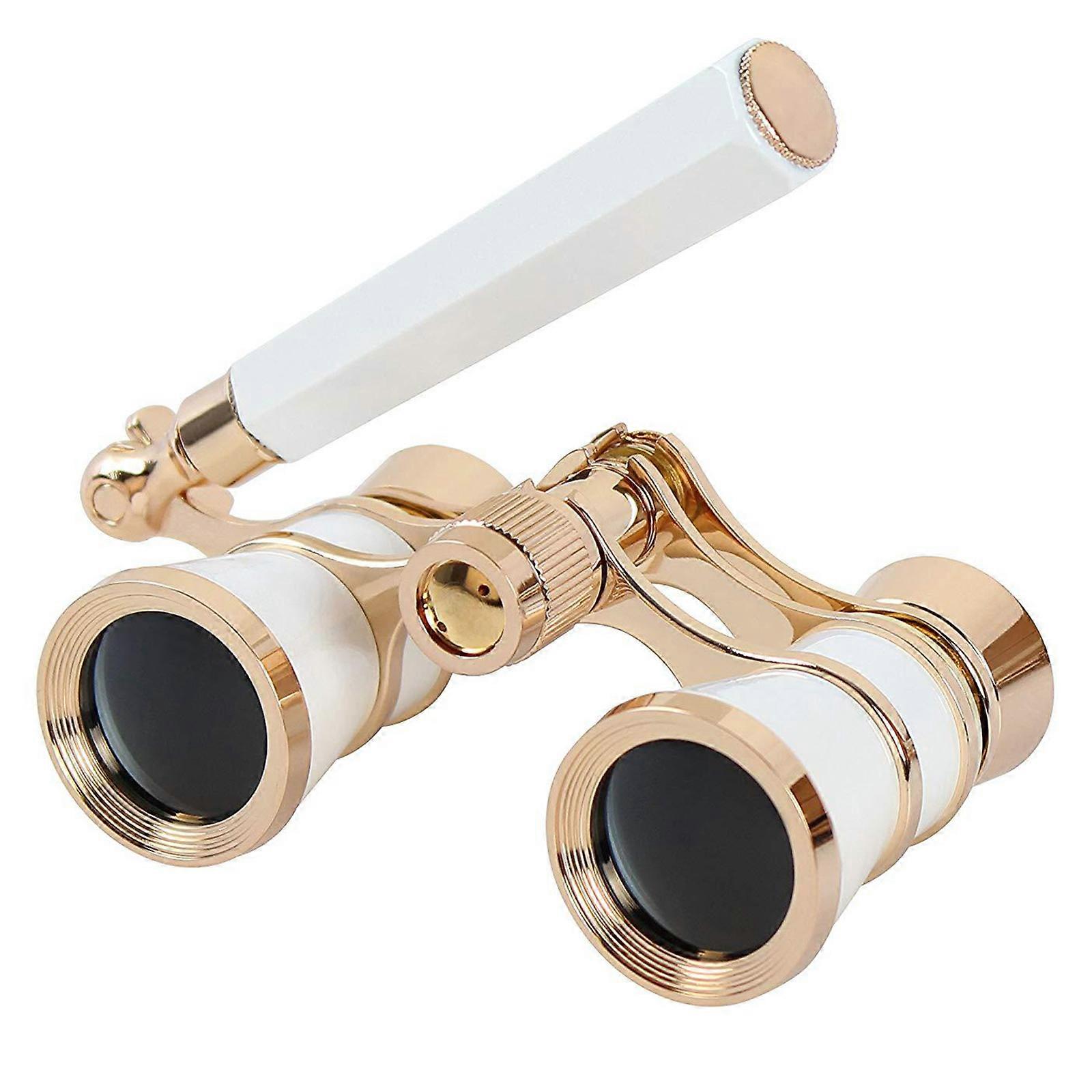 Portable 3X25 Theatre Binoculars Foldable and Retractable Handle Opera,100% New