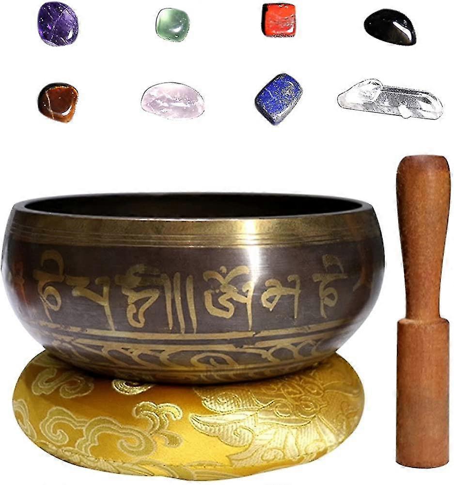 Handmade Tibetan Singing Bowl with Cushion and Mallet - Authentic Tibetan Musical Instrument