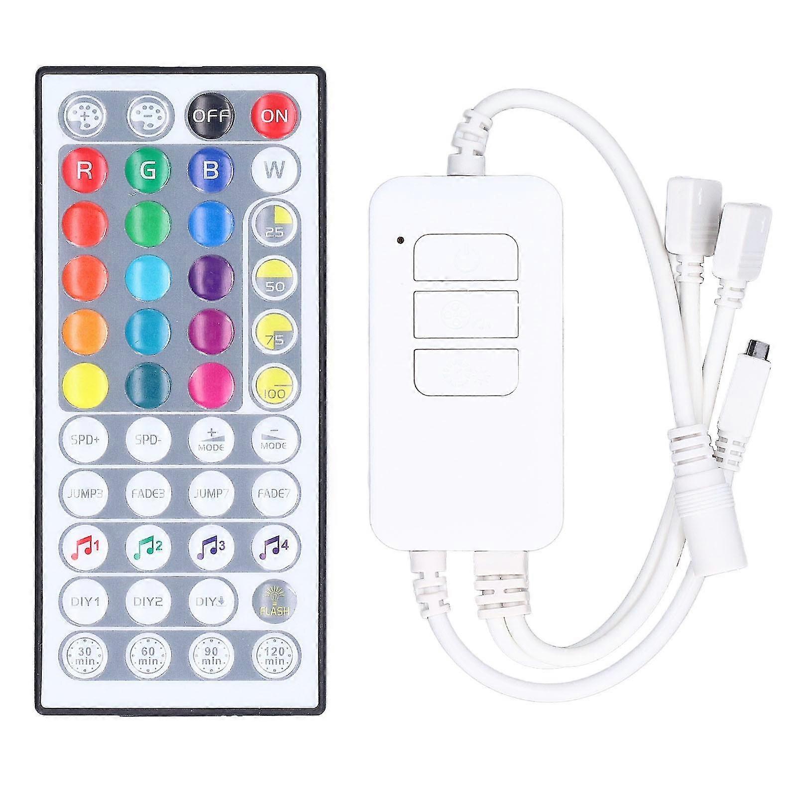 RGB LED Strip Light Controller with Dual Mode, Timing Function and WIFI Control - 44 Key, 3 Buttons