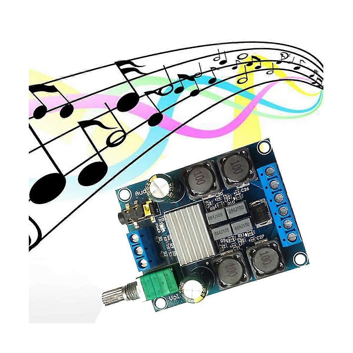 -502 High-power Digital Power Amplifier Board Tpa3116d2 50wx2 Dual-channel Stereo Audio Amplifier M