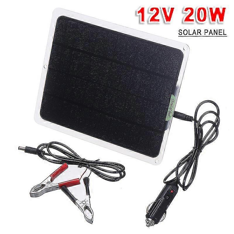 1 Pc 12v 20w Solar Panel Battery Charger Kit Solar Controller Solar Ce