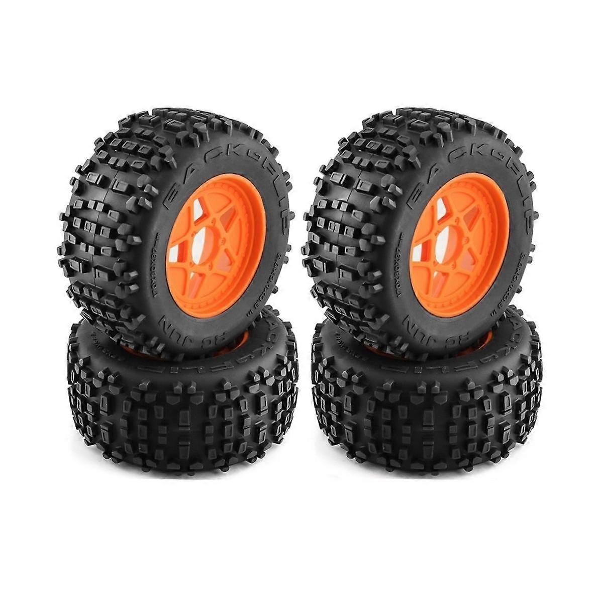 4Pcs 170mm 1/7 1/8 Stunt Truck Tire 12mm 14mm 17mm Wheel Hex for Sledge ARRMA KRATON Outcast ,3