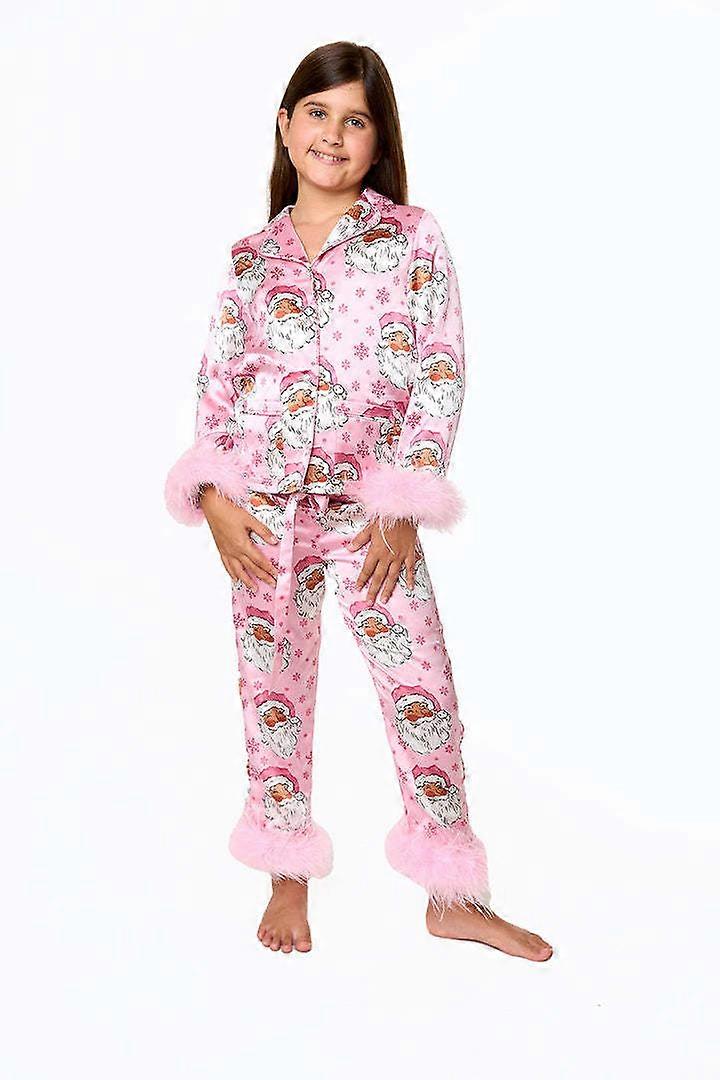 Toddler Girl Pajamas Button Down 2 Piece Homewear Set Christmas Little Kids Pjs Sleepwear