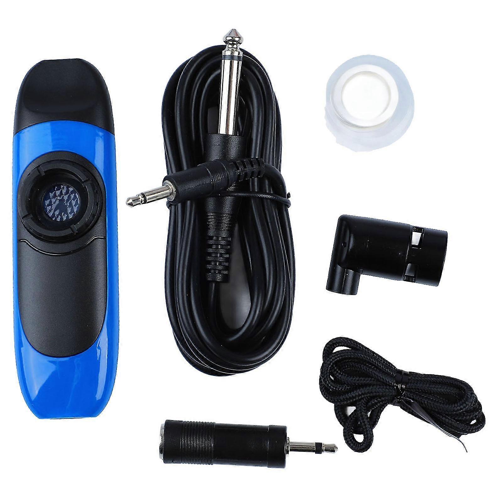 Electric Kazoo 11cm Professional Resin Small Portable Kazoo Set With Pickup For Performance Blue