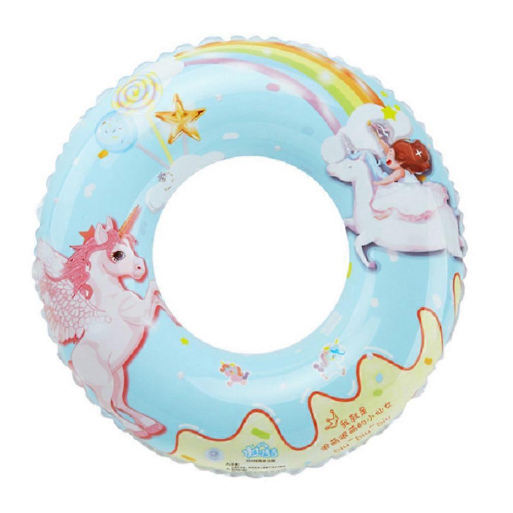 PVC Blue Unicorn Swimming Ring Summer Inflatable Pool Ring for Kids