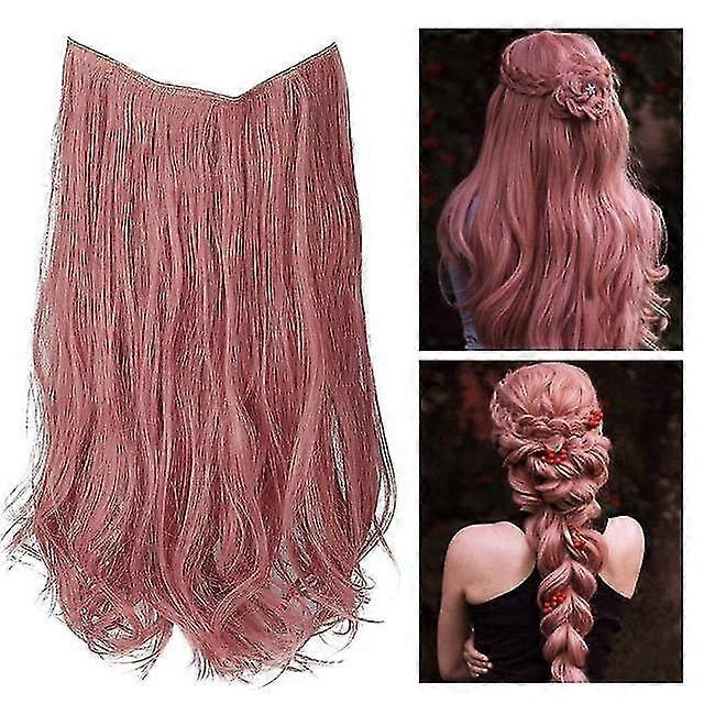 Headband ajustável fio invisível extensões de cabelo destaque longo cacheado Peça de cabelo sintético para mulheres Fibra resistente ao calor Banmo