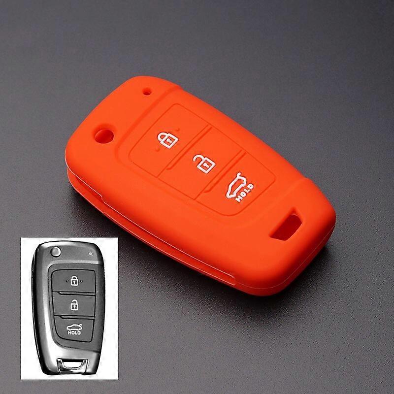 Rubber Car Key Cover Case For Hyundai i30 Kona Sonata Solaris Solarium Creta 2018 2019 2020 2021 2022 Flip Remote Accessories Key Blanks