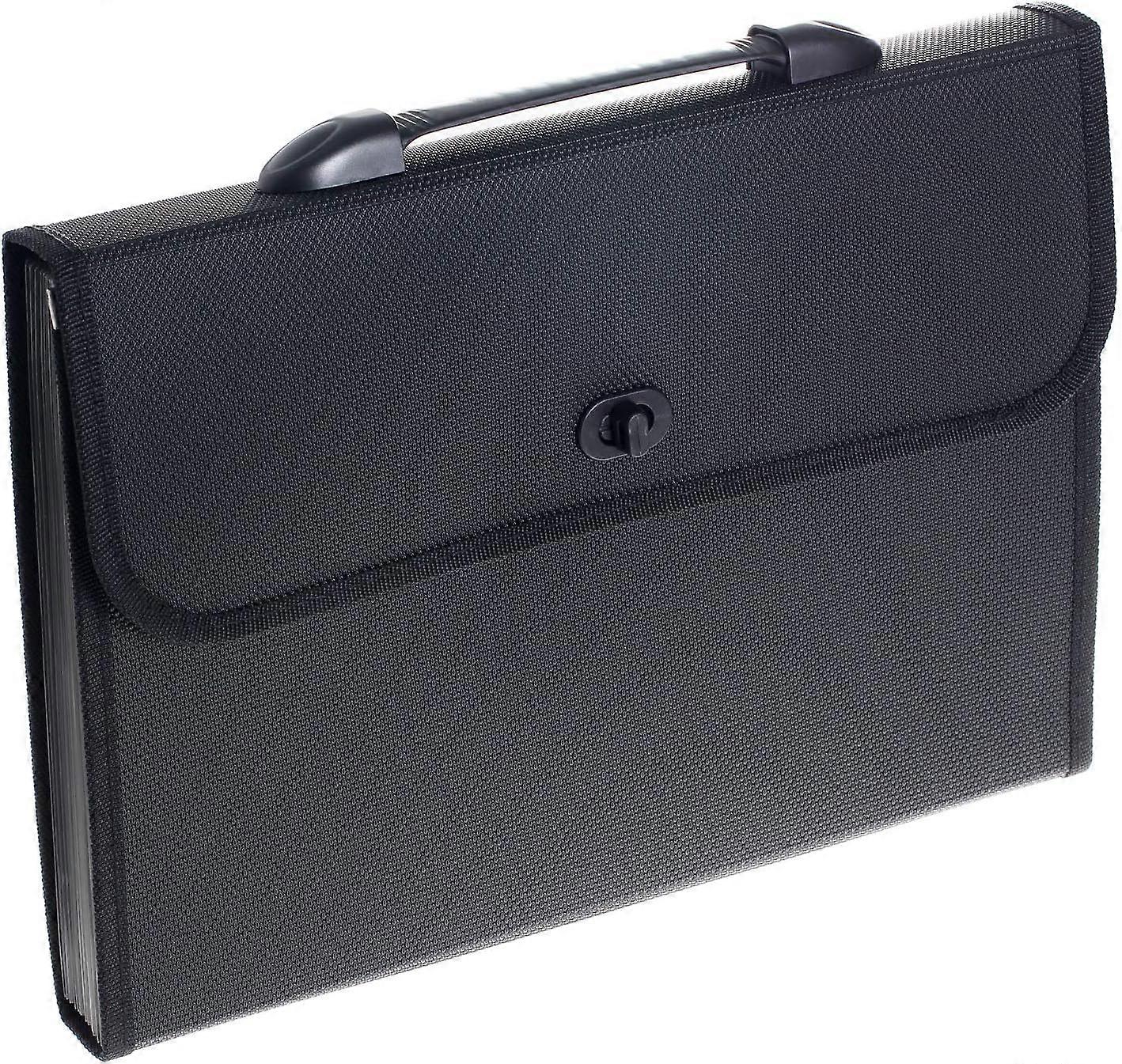Expandable Folder Folder A4 File With Handle 13 Pocket Folder Gusseted Folder Paper Storage Black
