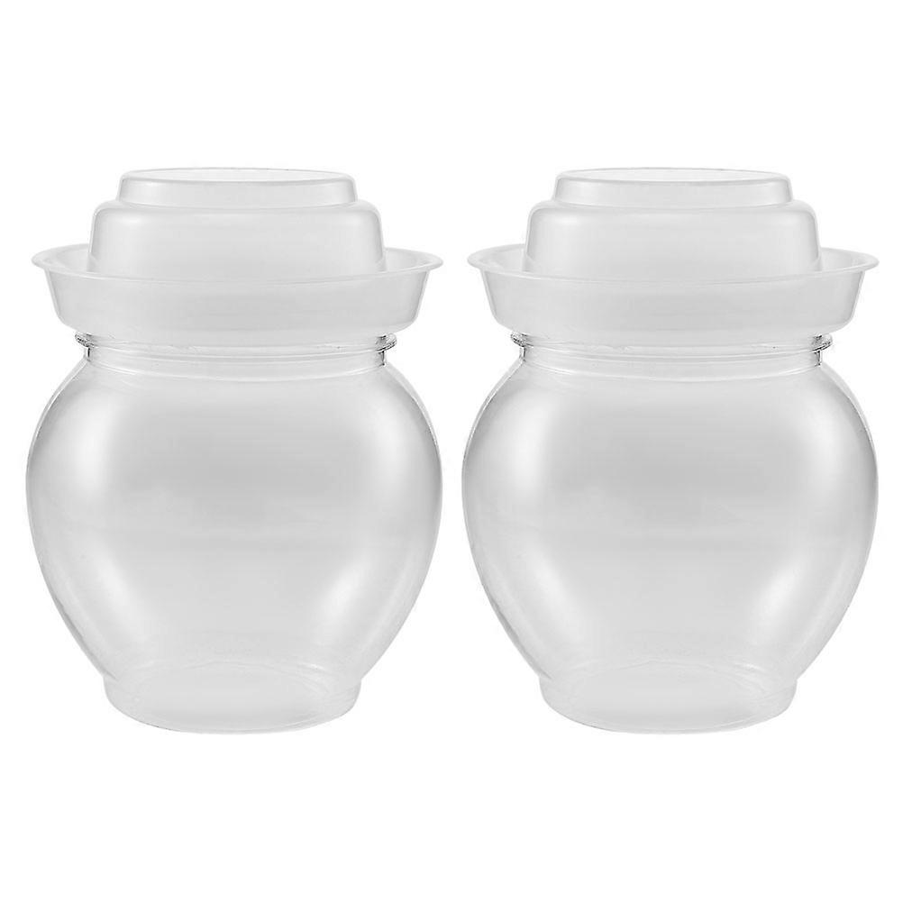2Pcs Multi-function Pickle Jars Daily Use Pickle Containers Transparent Pickle Holders