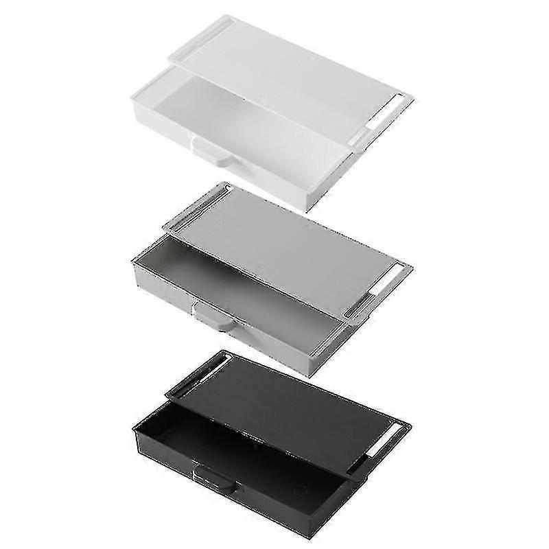 3pcs Hidden Desk Pencil Organizer Pull-out Under Kitchen Cabinet Drawer