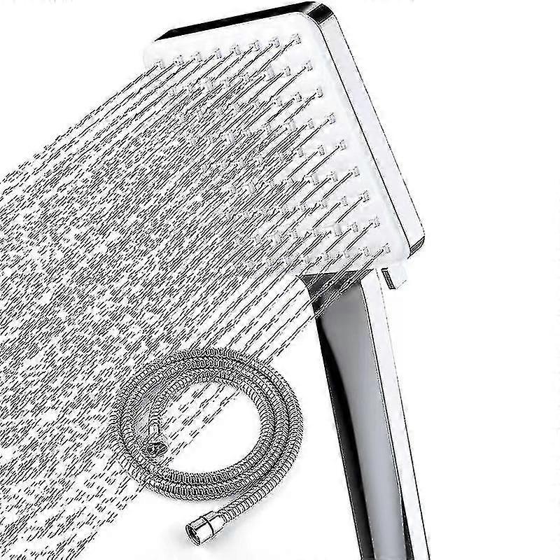 Square Shower Head With 1.5 M Hose, 6 Jets