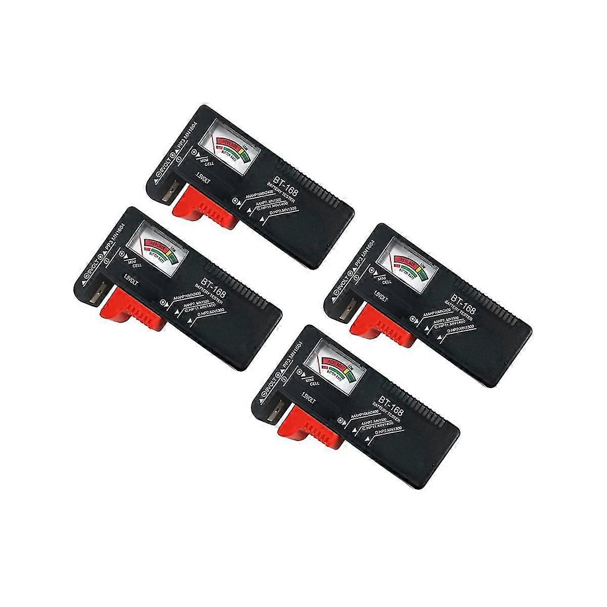 4 Pack Bt-168 Battery Capacity Tester, Battery Tester Small Universal Battery Checker Tester