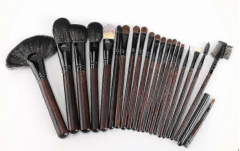 21pcs動物ヘアメイクブラシセットサンダルウッドハンドルメイクアップツールセット