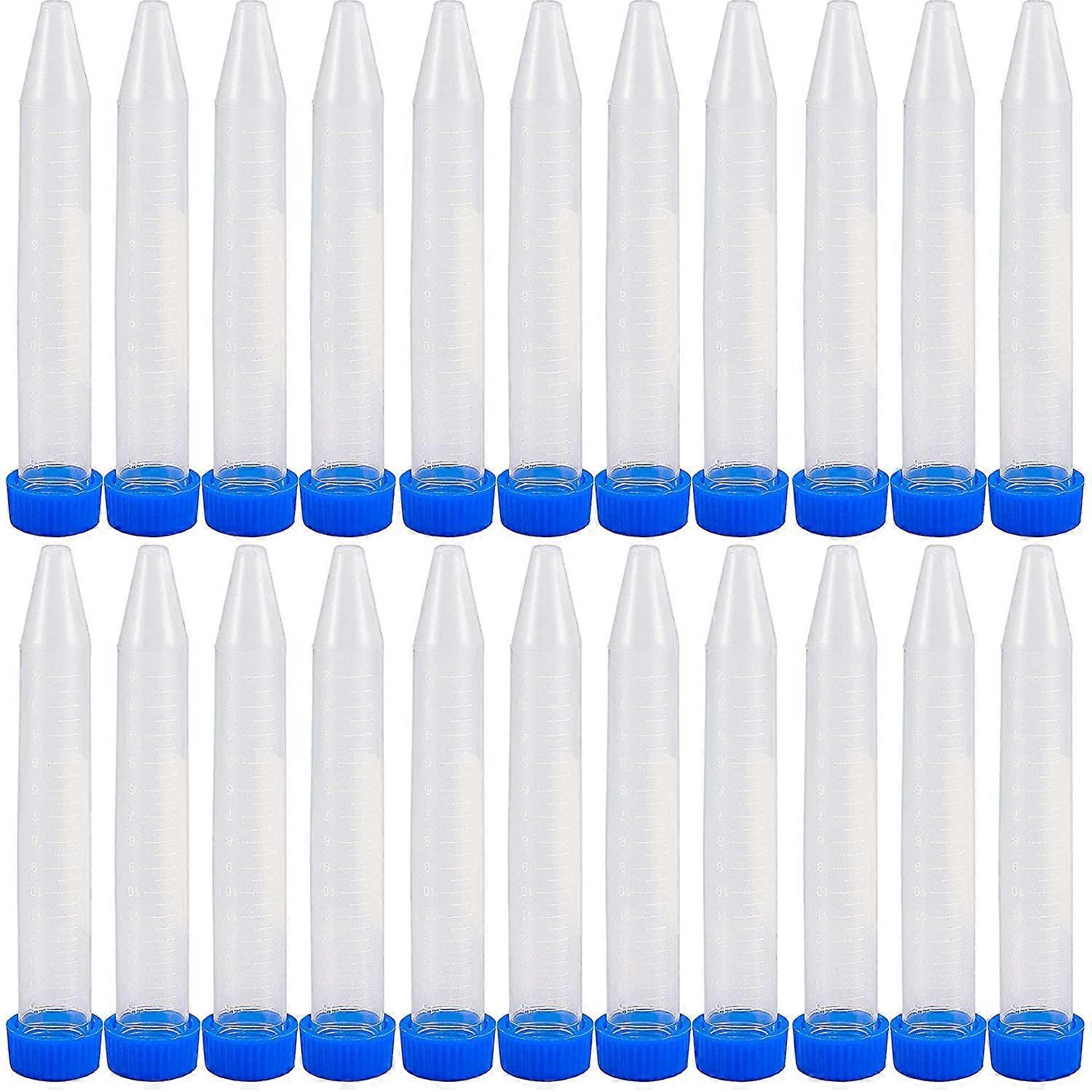 200 PCS 15ml Conical Centrifuge Tubes, Plastic Centrifuge Tubes with Graduated Marks and Blue Screw Cap, Centrifuge Conical