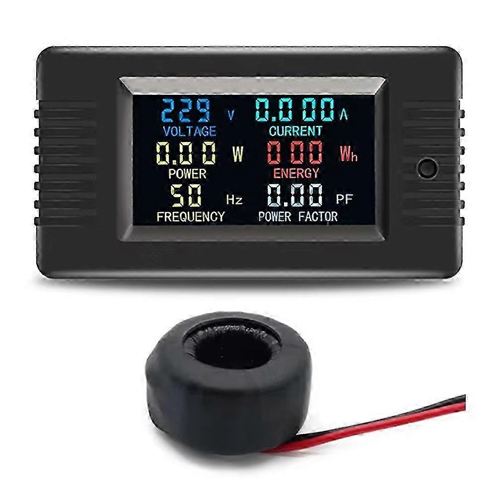 Pzem-022 Digitaler intelligenter Energiezähler mit einem LCD-Display Farbbildschirm 6in1 Voltmeter Kwh Meter Leistungsmesser + Spule Ct 32a