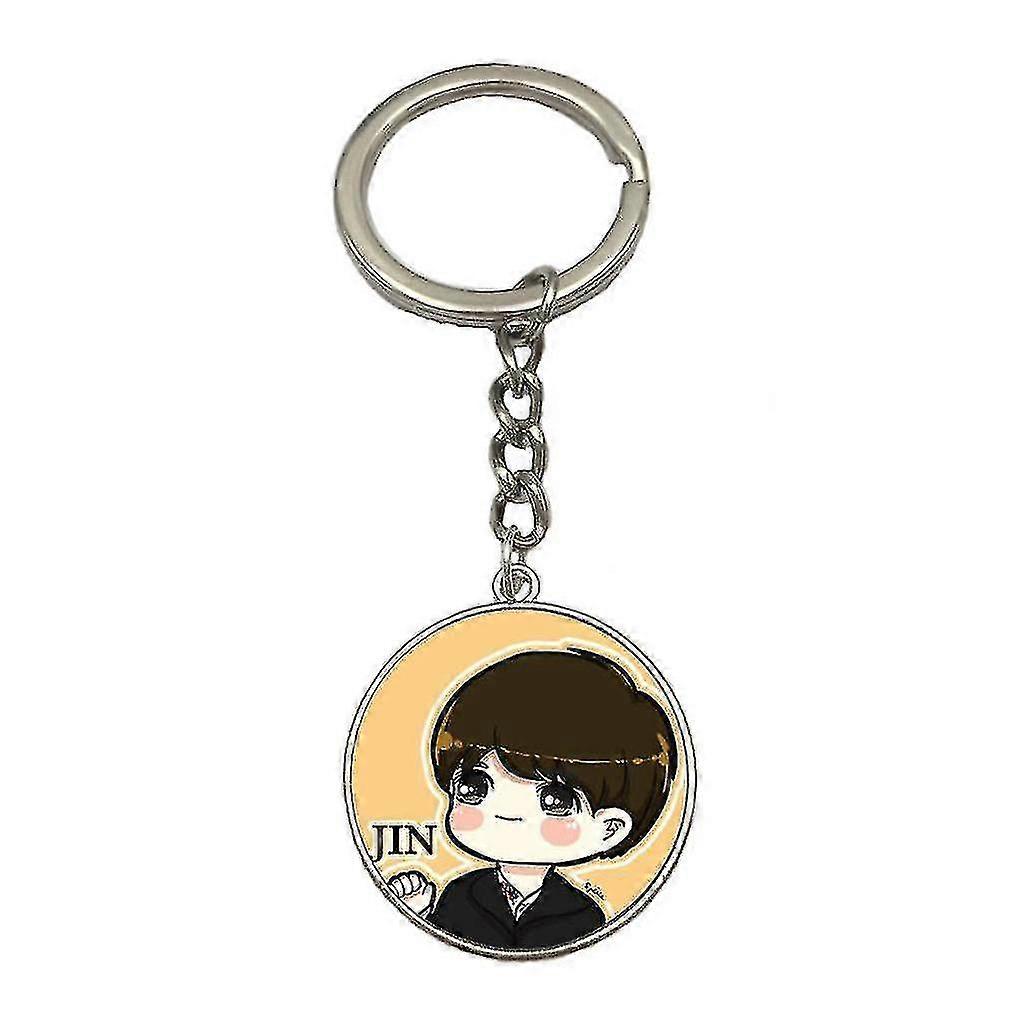 Cartoon Bts Youth Silver Alloy Gem Key Ring