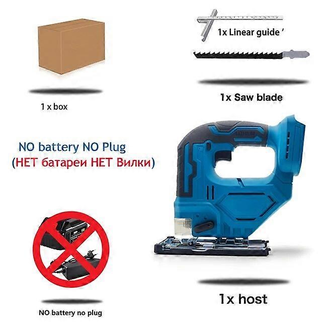 Cordless Jigsaw Electric JigSaw Portable Multi-Function Woodworking Power Tool Adjustable Woodworking for Makita 18V-21V Battery
