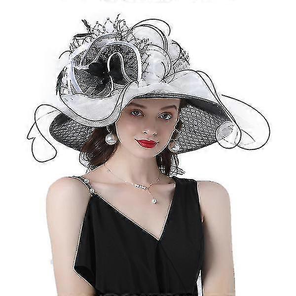 Damer Blommig Glamorös Hatt Brud Bröllop SolHatt