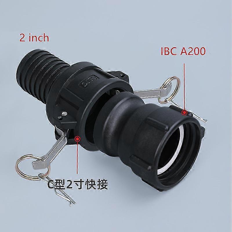Adattatore per serbatoio Ibc in polipropilene di alta qualità A200 Amp; Connettore valvola combinato Camlock Plastic Camlock