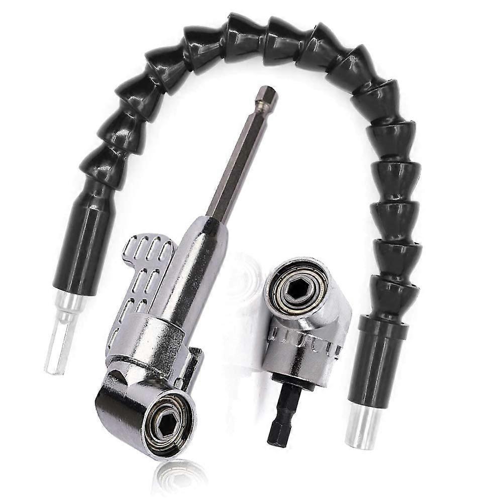 Flex Angle Right Angle Bit Extension Kit 105 Degree Right Angle Screwdriver 1/4" Hex Shank Bit
