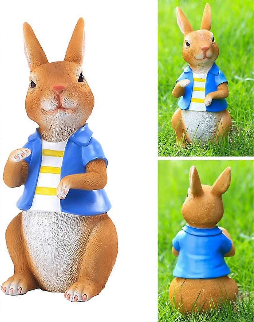 Decorazioni Pasqua coniglietto Statue Coniglio resina Statue Figurina Figurina Ornamento Giardino Cortile