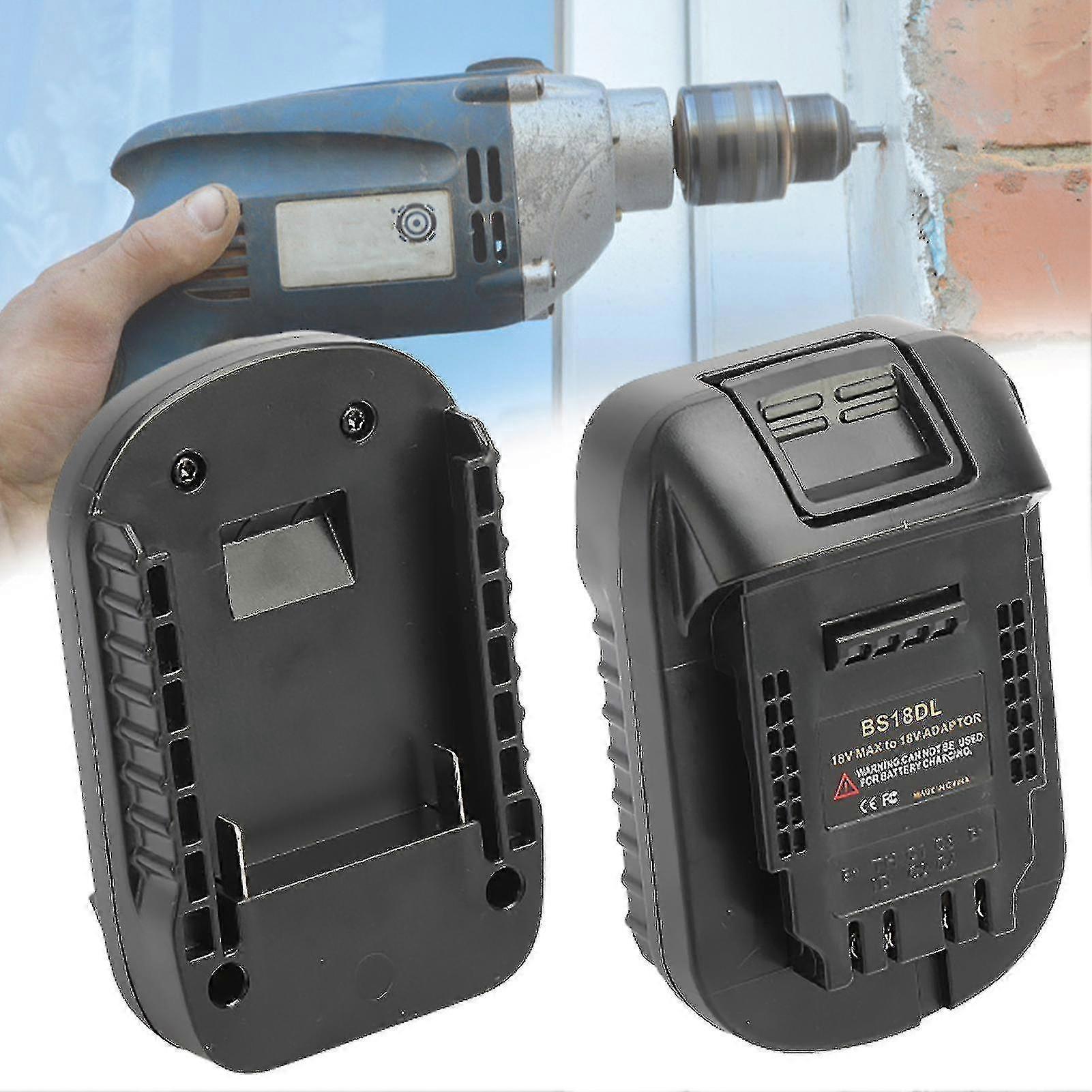 Bs18dl Adapter Compact Space-saving Fireproof Abs Power Tool Battery Converter For Bosch 18v Rechargeable Battery