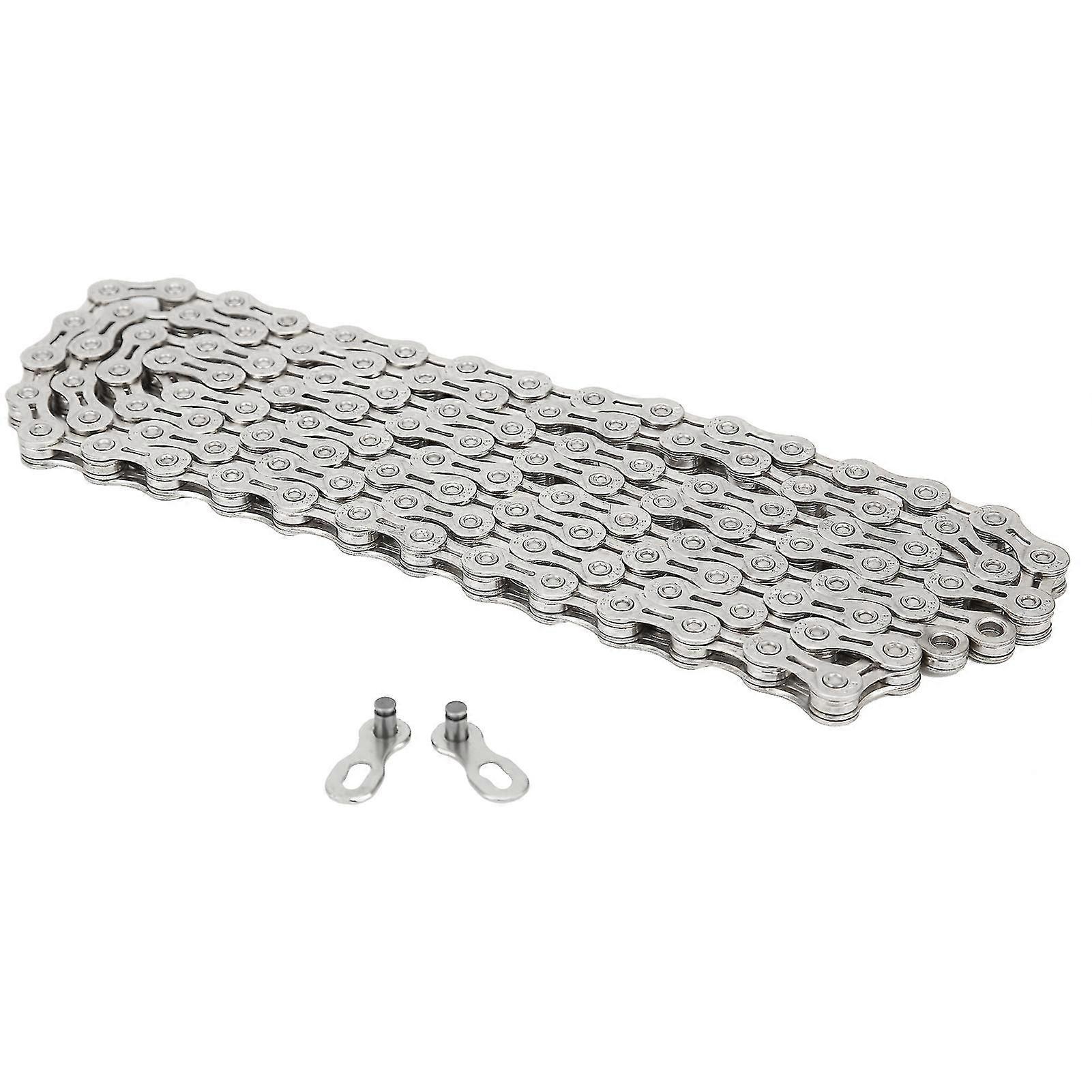 116 Links Mountain Bike Hih Strenth Chains Bicycle 9 Speed Hollow Derailleur Chain - Silver