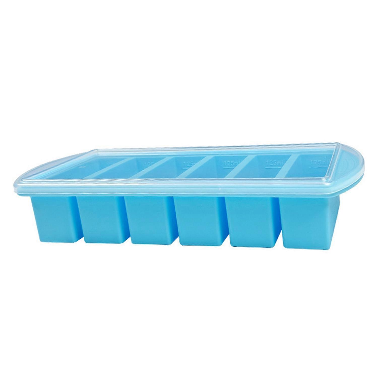 Silicone Soup Freezer Tray with Flexible Lid BPA-Free Leak-proof Versatile Freezing Molds for Soups