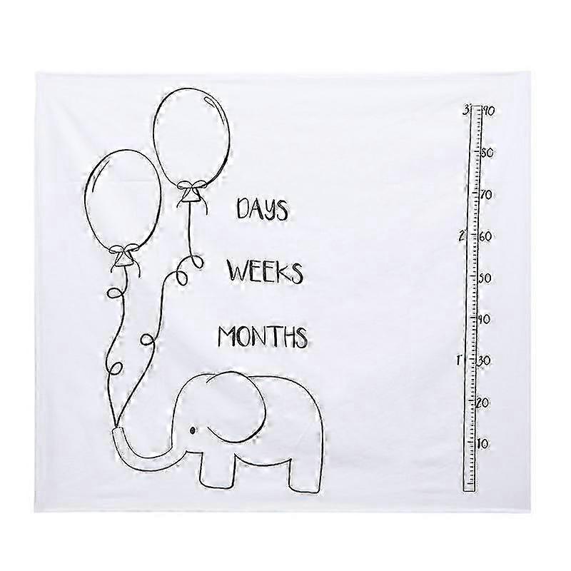 Newborn Milestone Blanket, Elephant Pattern