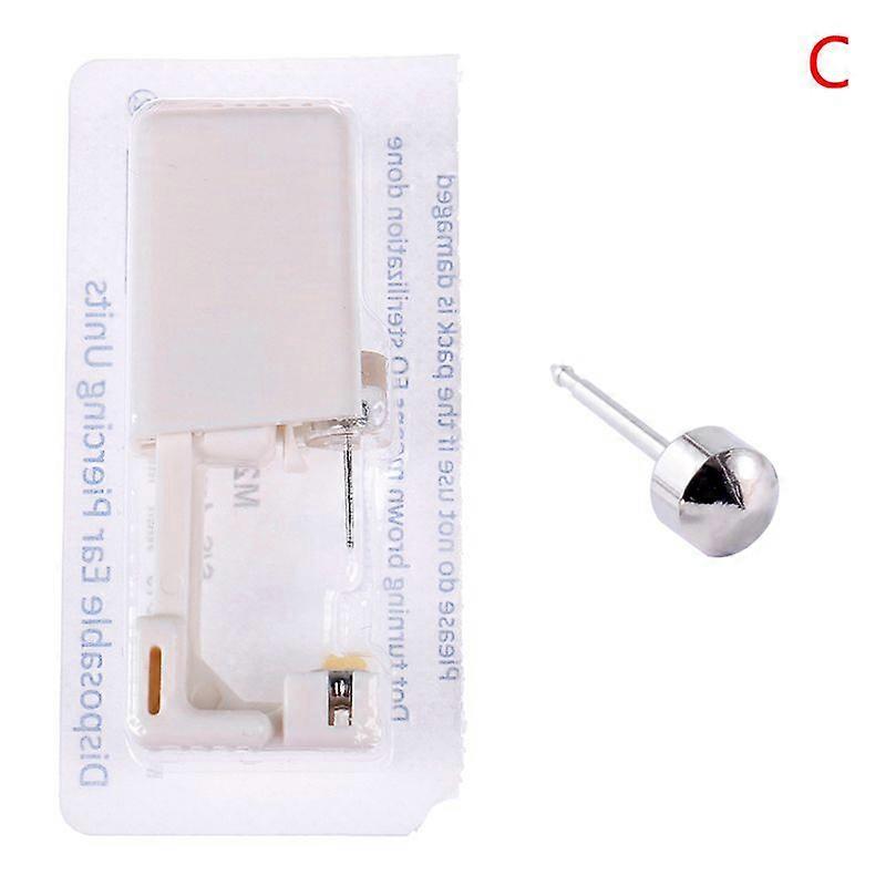 2Pcs Disposable Sterile Unit Ear Nose Stud Piercing Gun Piercer Tool Machine Kit