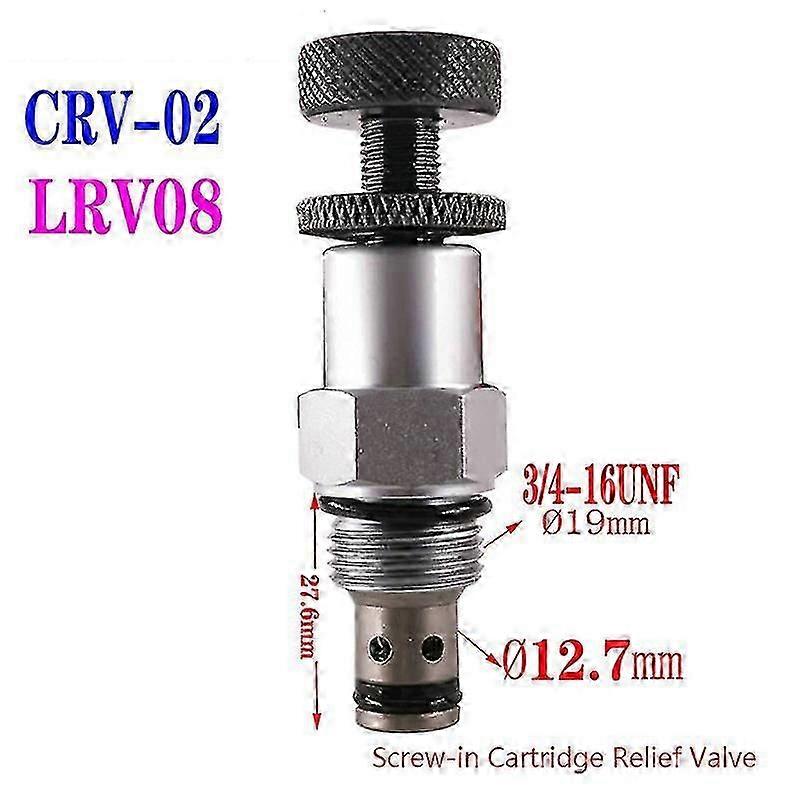 Hydraulic Relief Valve Lrv-08 Pressure Relief Valve Manual Adjustable Pressure Valve Overload Valve Threaded Cartridge Valve Sys-Good