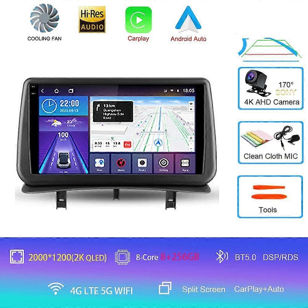 Radio auto Android 14 Pentru Renault Clio 3 2005-2014 Wireless Carplay Auto 4g Multimedia Player Navigație Gps 2din Autoradio