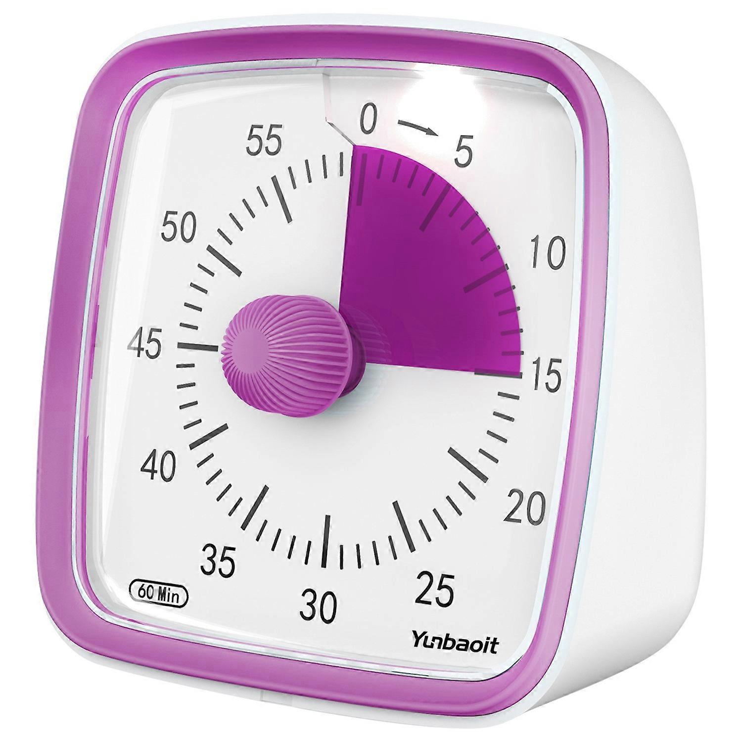 Type E YUNBAOIT VT03 Visual Timer with Night Light 60-Minute Countdown Timer for Kids and Adults