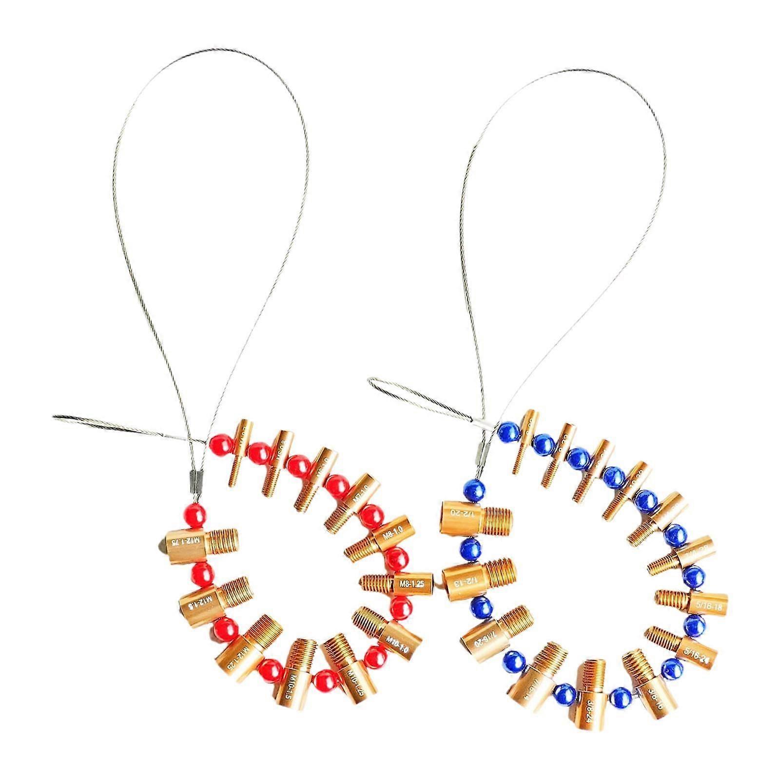 26 Pieces Nut and Bolt Thread Checker Male/Female Thread Gauges for Plumbers