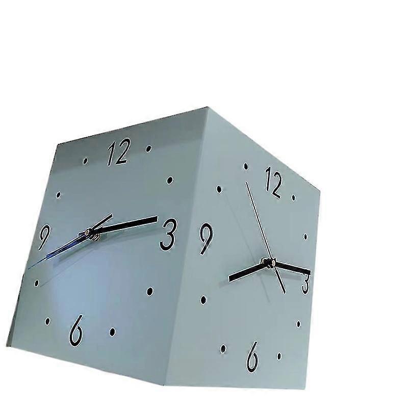 Dwustronny narożny zegar ścienny